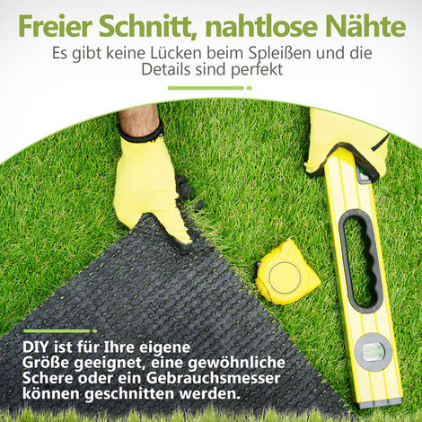 VINGO Kunstrasen Rasenteppich 200 x 100 cm Grün Grasmatte Fertigrasen