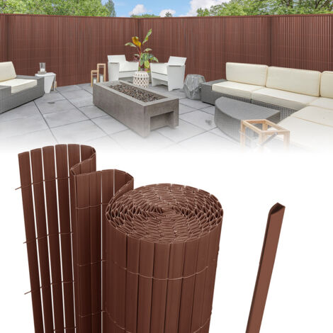 PVC Sichtschutz Braun 0,9x3m - Balkonblende Für Mehr Privatsphäre