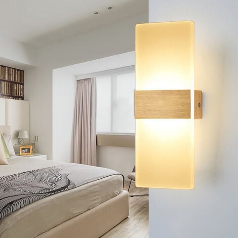VINGO LED Wandleuchte 12W Flurleuchte Innen Wandstrahler Wandlampe Außen  Flurlampe Warmweiß