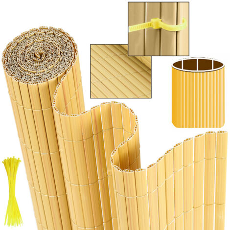 VINGO Sichtschutzmatte PVC Sichtschutzzaun Bambus Windschutz fur Garten