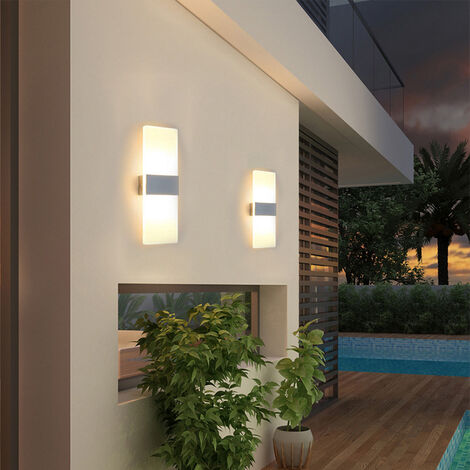 VINGO LED Wandleuchte 6W Flurleuchte Innen Wandstrahler Wandlampe Außen Flurlampe Warmweiß
