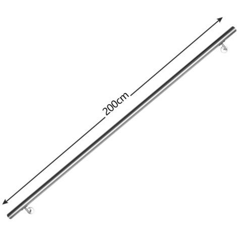 Handlaufset 100 Cm, Edelstahl V2A Gebürstet – Für Treppen & Flure, Wandmontage