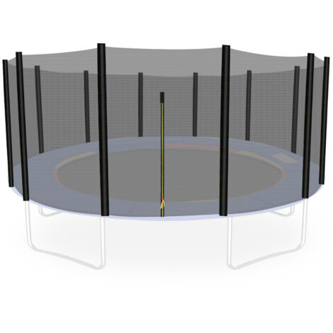 Trampolin-Sicherheitsnetz 4,5m - 170cm Hoch Mit 8 Stangen UV-beständig