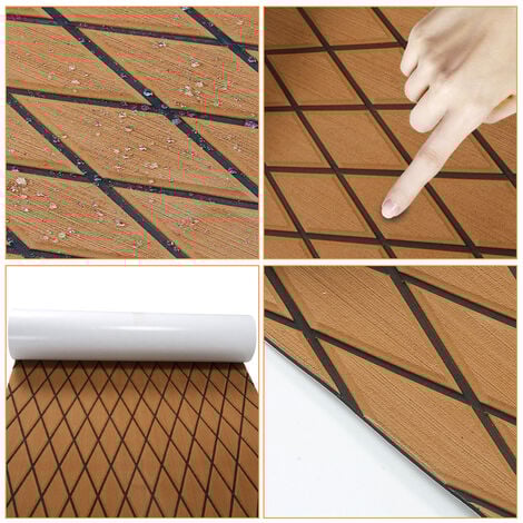 EVA Bootsmatte Selbstklebend - Antirutsch Teakoptik Für Yacht, Kajak & Wohnmobil