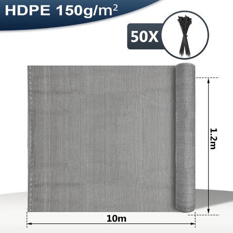 VINGO 100x12cm Balkonsichtschutz Sichtschutzfolie Blickdicht Zaun