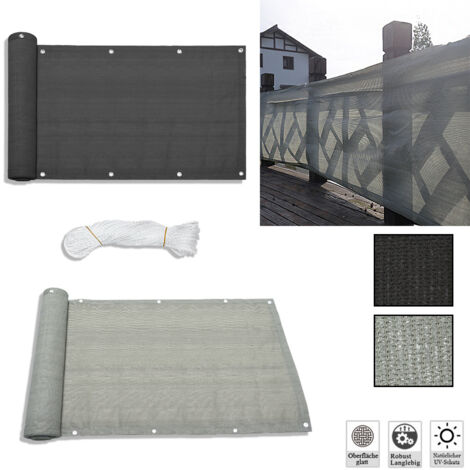Balkon-Sichtschutz Aus HDPE – 110x950 Cm, Wetterfest & UV-beständig, Mit Alu-Ösen & Kabelbindern