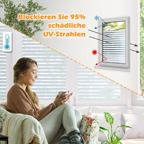 Fensterfolie Sichtschutz Fensterfolie 90x200 cm Milchglasfolie, eyepower,  Selbst-Haftend Sonnenschutz