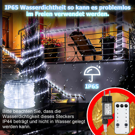 Kanlux LED Lichtschlauch 10 Meter 6500K Kaltweiß - IP44 Wasserdicht Für Innen & Außen