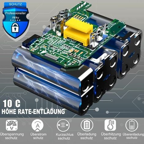 10X Batterie pour Makita 18V 5.0Ah BL1860B BL1850B BL1840B BL1830B BL1820B BL1815 BL1815N LXT400 pour Makita Batteries d'outils avec indicateur LED 18V Li-thium