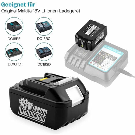10X Batterie pour Makita 18V 5.0Ah BL1860B BL1850B BL1840B BL1830B BL1820B BL1815 BL1815N LXT400 pour Makita Batteries d'outils avec indicateur LED 18V Li-thium