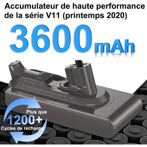 Batterie pour Dyson V11 Absolute Extra Pro Complete Click-In 970425-01 25,2V la batterie de la série à attache clic