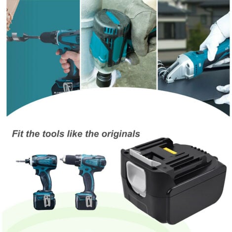 2X Batterie de Rechange 14,4V 5,0Ah pour Makita BL1430 BL1415 BL1440 BL1415N 196875-4 194558-0 195444-8 196388-5 194065-3
