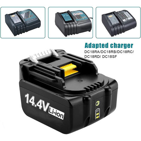 2X Batterie de Rechange 14,4V 5,0Ah pour Makita BL1430 BL1415 BL1440 BL1415N 196875-4 194558-0 195444-8 196388-5 194065-3