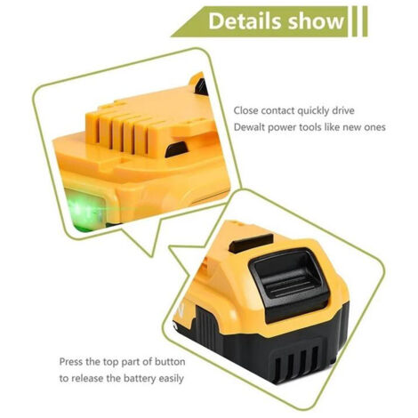 Batterie 18V 2.0Ah pour DEWALT DCB184 DCB184B-XJ DCB180 DCB181 DCB182 DCB183 DCB185 18V XR Power Tool Battery
