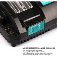 14.4V ~ 18V 4A Dual Port lader vervanging voor Makita snellader vervanging voor DC18RD Makita 18V Li-ion batterij BL1850 BL1850B BL1840 BL1840B BL1830 BL1415 BL1430 BL1440