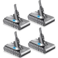 4X Batterie V8 pour Dyson Batterie Dyson 21,6V 4000mAh Dyson V8 Vacuum Cleaner 21.6 V V8 Battery pour Dyson V8 Absolute / V8 AnimalV8 Fluffy / V8 Exclusive / V8 SV10 Motorhead