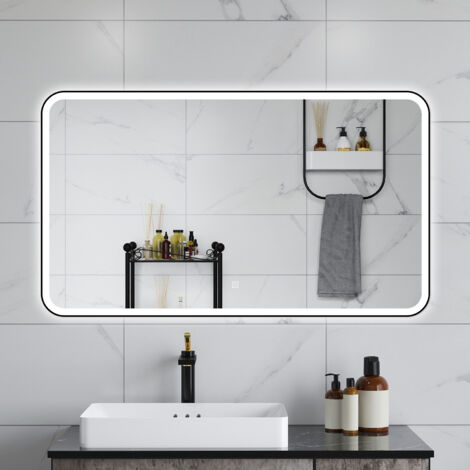Ducha CasaEspejo LED con Antivaho,Iluminación Inteligente,3 Tonos de Color,Control Táctil,Función de Memoria,120×70cm (1/5)