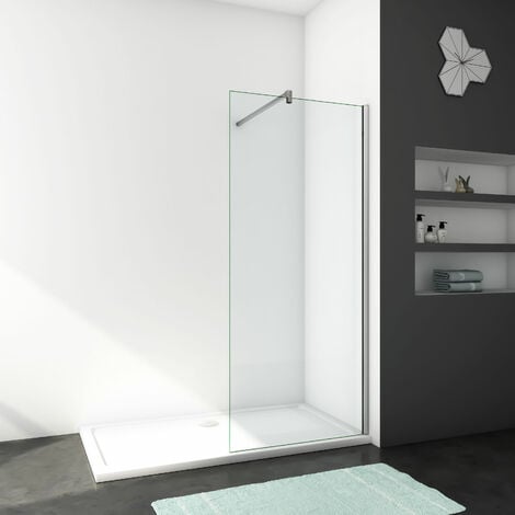 Mamparas ducha Panel Pantalla Fija cristal 10mm templado para baño