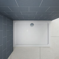 Ducha Casa 80x70cm Plato de ducha rectangular antideslizante y antibacteriana, las piezas desagüe incluido