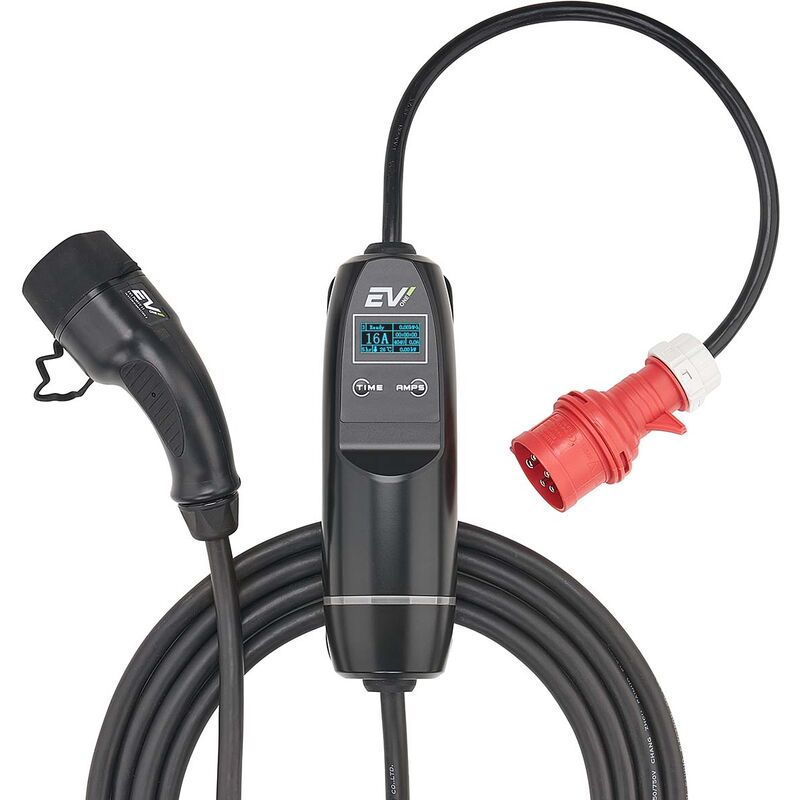 Câble de recharge voiture éléctrique RS PRO Type 2, 16 A, Avec connecteur