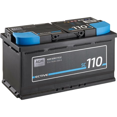 ECTIVE SC110 Batterie Décharge Lente Deep Cycle 12V 110Ah AGM
