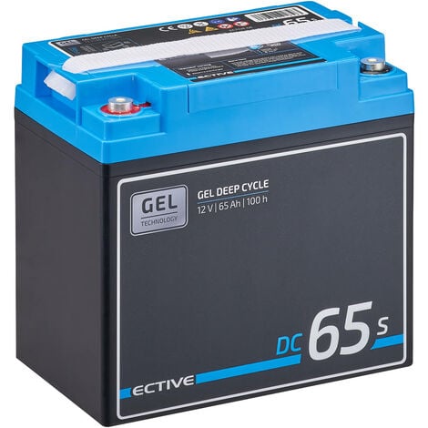 ECTIVE EDC65SG Batterie Décharge Lente Deep Cycle DC 65S 12V 65Ah