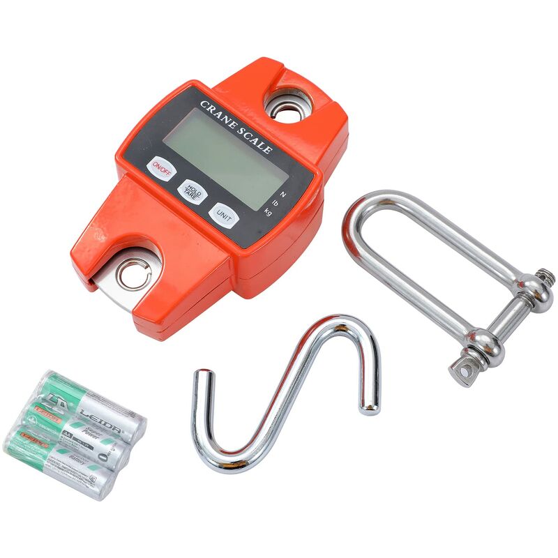 Bilancia Digitale Portatile Per Bagagli E Pesca Jiadiru, 50kg, Con Display LCD E Retroilluminazione, Funzione Tara E Spegnimento Automatico, 12x8,3x2,5cm