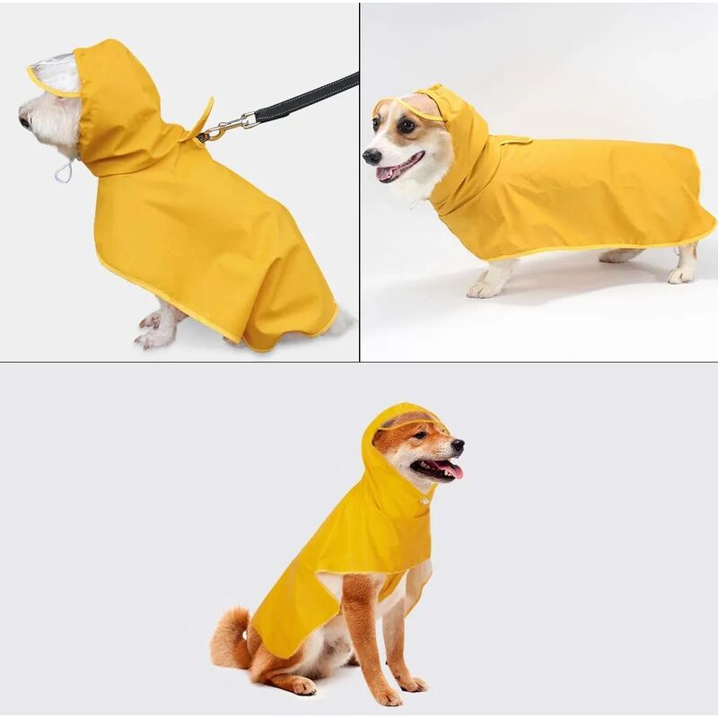 Cappotti antipioggia per cani eleganti e di alta qualità - Abbigliamento  per cani con cerniera, con tasche, impermeabile/idrorepellente, coulisse  regolabile (2XL)