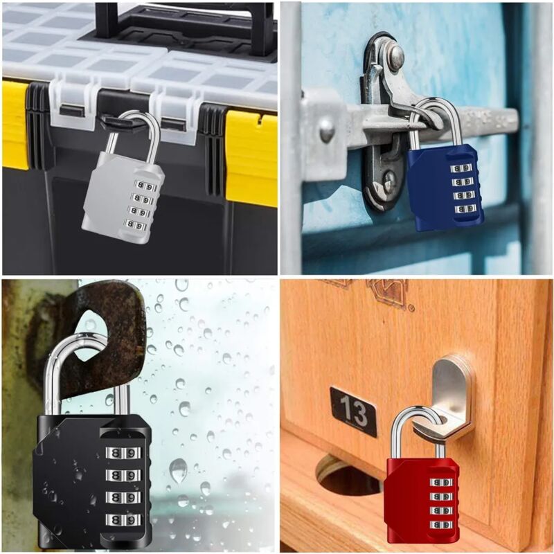 Lucchetto A Combinazione NovLock Nero – Arco 8mm, Resistente Alle Intemperie, Per Cancelli, Capanni, Armadietti