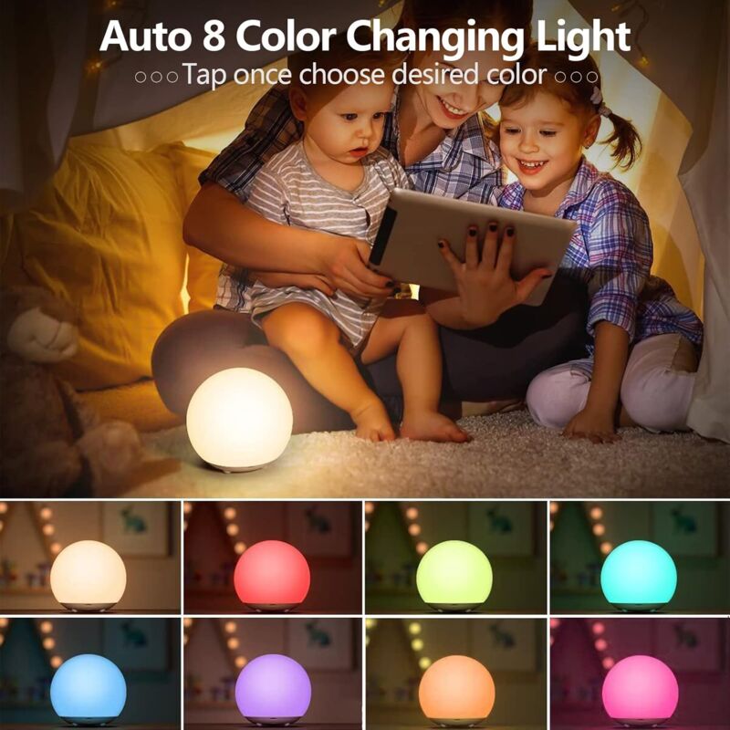 Luce notturna per bambini a forma di melanzana, luce notturna kawaii con funzione timer, luce notturna ricaricabile in silicone per bambini | Leroy Merlin