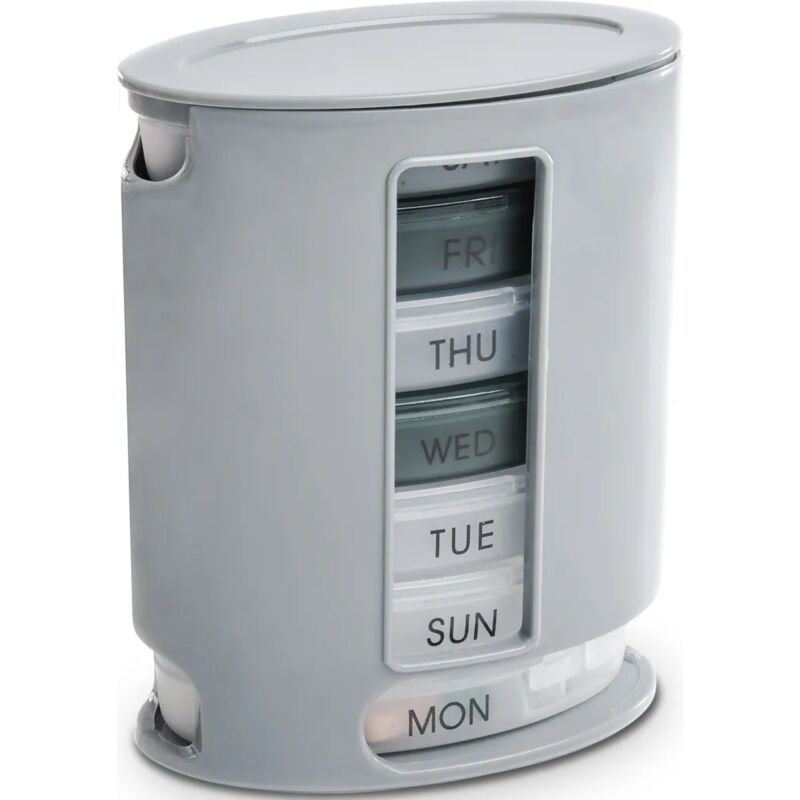 Relaxdays Portapillole 7 Giorni, Scomparti Mattino E Sera, In Tedesco, Contenitore Per Farmaci - Foto 14