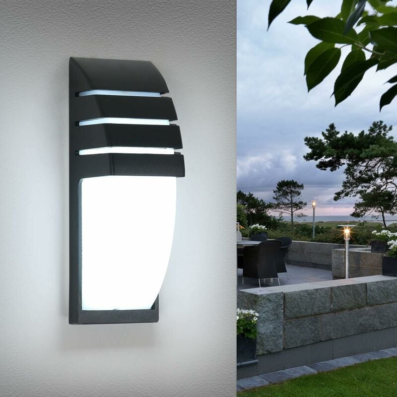 Lampada da Parete per Interni/Esterni, Lampada da Parete a LED Nera 12W  6000K Bianco Freddo, Lampada da Parete per Esterni Impermeabile IP65 per  Cortile, Giardino, Terrazza, Chiuso, Patio