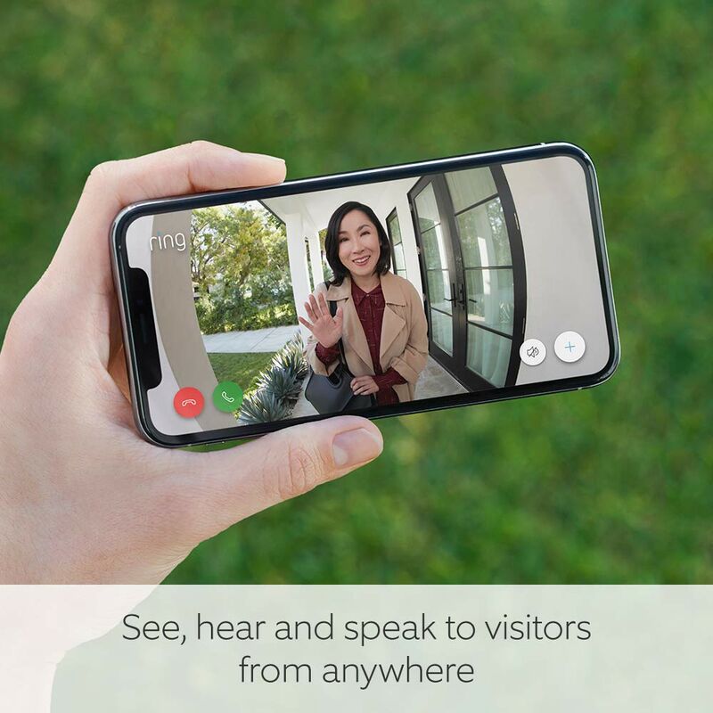 Ring Video Campanello A Batteria 1ª Gen (2024) | Videocamera 1080p Full HD, Talk Bidirezionale, Satin Nickel