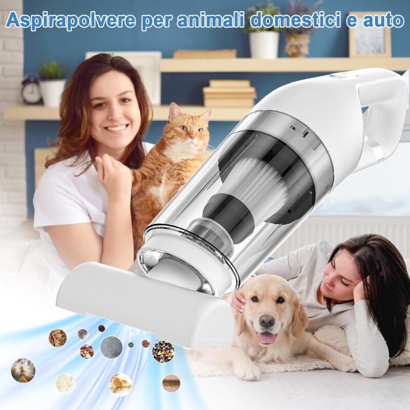 Aspirapolvere Portatile Senza Fili 120W Con 9000PA, Soffiatore E Aspirapolvere A Secco/umido - HL-107