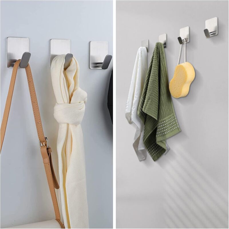 Ganci Adesivi A Forma Di Gufo - 4 Pezzi Impermeabili In Acciaio Inox Per Pareti - Foto 2