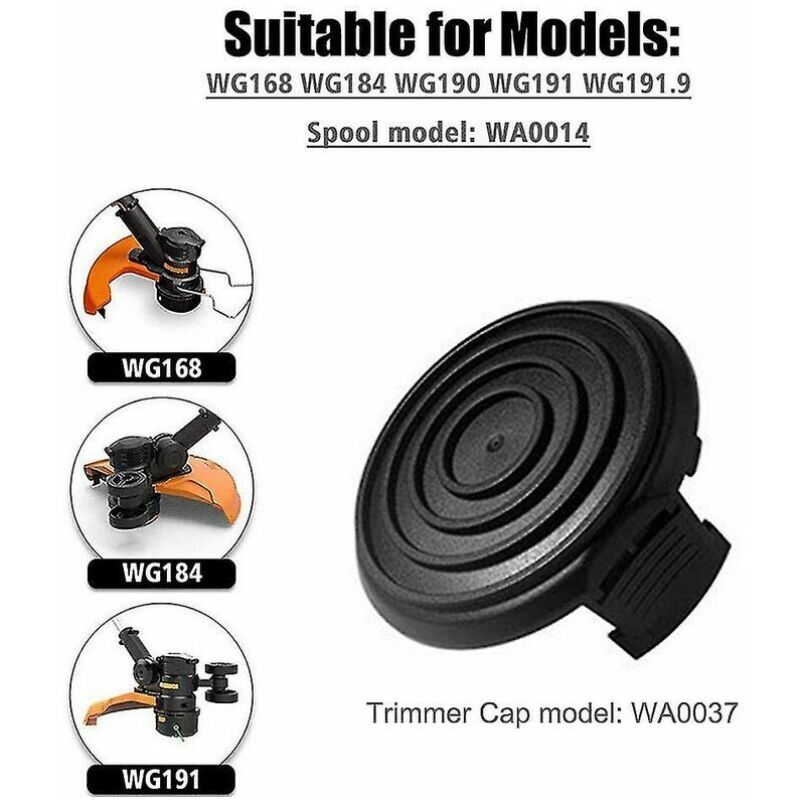 Confezione Da 4 Copri Bobina Wa0037 Compatibili Con Worx Wg184 Wg168 Wg190 Weed Eater Ymyny 88035662 - 2