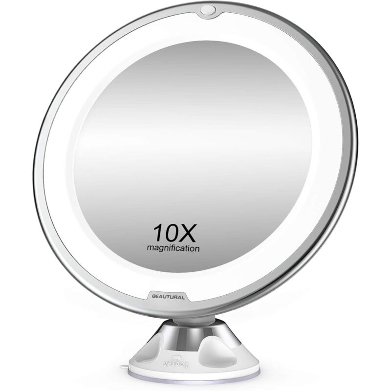 Specchio Per Il Trucco Con Ingrandimento 10X/1X, Specchio Da Tavolo Per Bagno Bifacciale Rotazione A 360 Per Trucco Rasatura Modellamento Delle So 98742777