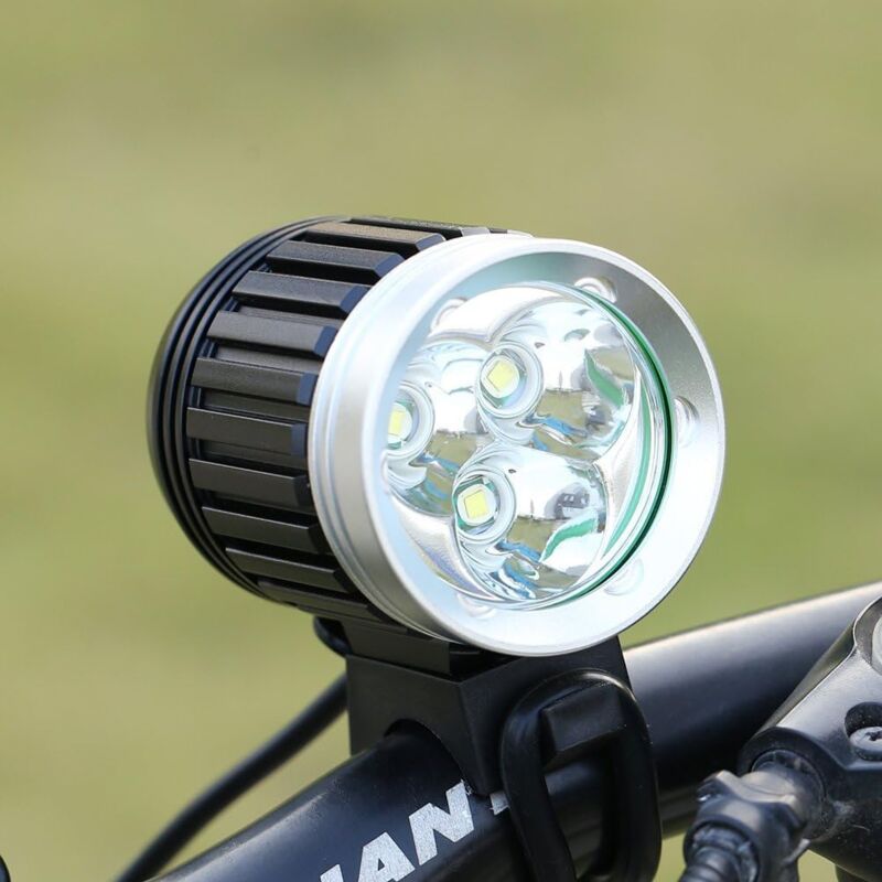 Faro Bici Anteriore LED EFUN 5000 Lumen - 4 Modalità, Con Batteria 18650 E Luce Posteriore Inclusa, Per MTB E Notte - Foto 2