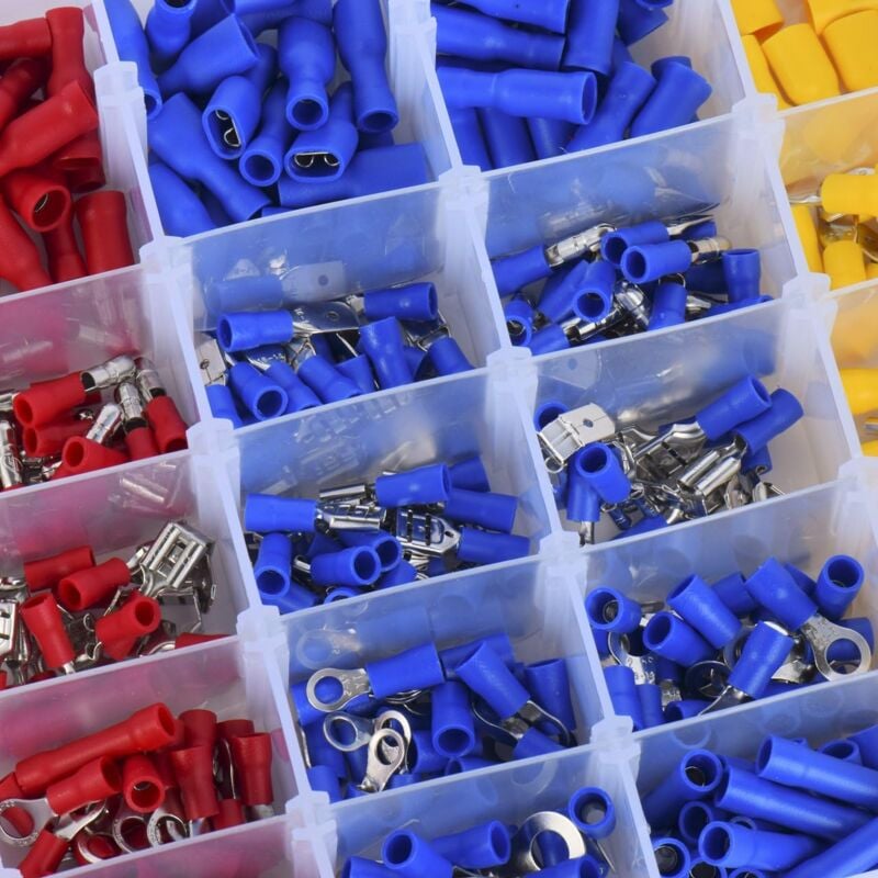 Set Connettori Elettrici - 480 Pezzi, 30 Tipi, Con Scatola Portatile