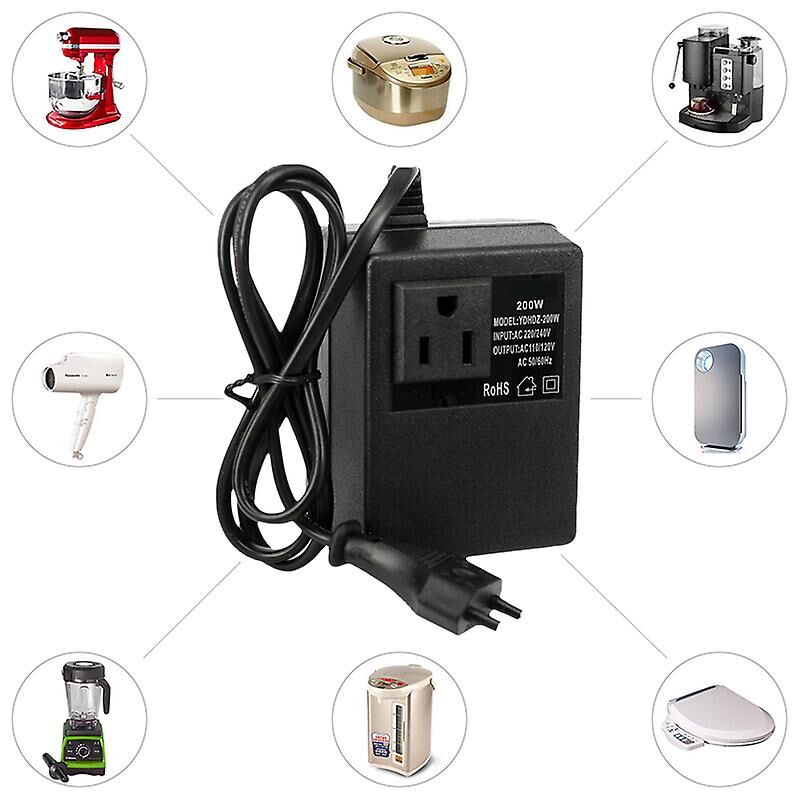 Sette Stelle Convertitore Di Tensione Da Viaggio 1875 Watt – Da 220V/240V A 110V/120V – Per USA E Canada – Ideale Per Asciugacapelli E Piccoli Elettrodomestici