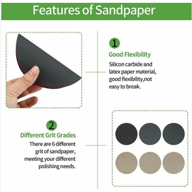 30 Pezzi Dischi Abrasivi 125mm - Grana 1000-5000 Per Auto, Legno E Metallo - Foto 4
