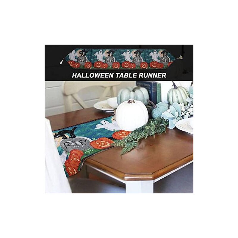 Deggodech Runner da Tavolo Moderno Nero Runner Tavola con Strass Table Runner con Striscia Diamantata e Nappe per Matrimonio Natale del Ringraziamento Decorazione da Tavola ​(Nero, 32x185cm