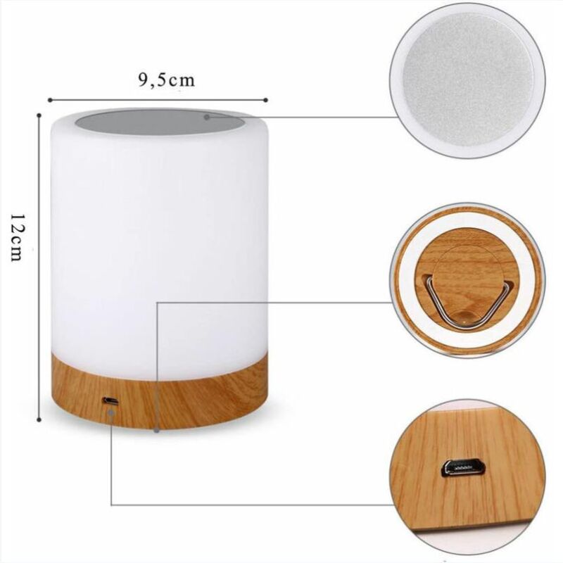 Uuffoo Lampada LED Da Comodino Colorata | Portatile, Ricaricabile, 8 Colori E 2 Modalità, IP44, Per Cameretta E Campeggio - 3