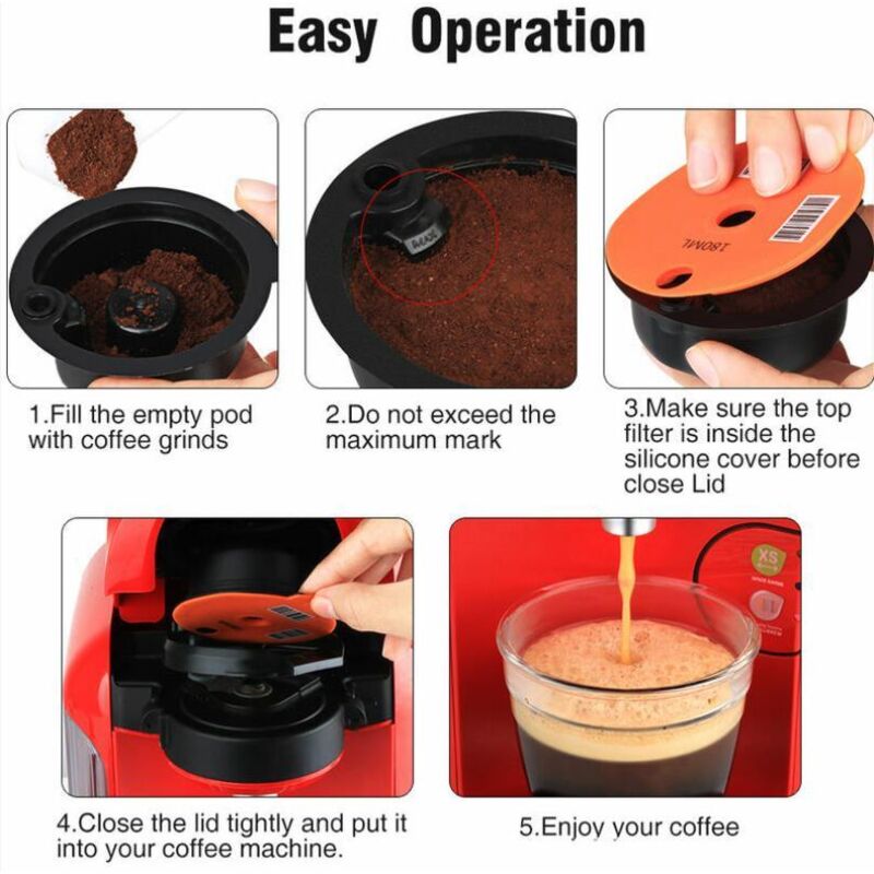 i Cafilas Dolce Gusto Capsule di caffè riutilizzabili, capsule di caffè per Dolce Gusto, 3 pezzi
