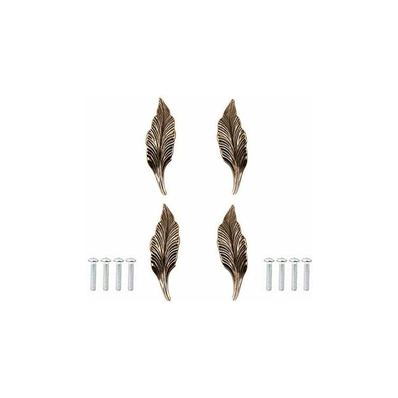 Sourcing Map 10 Piastre Posteriori Per Pomelli A Forma Di Foglia In Ottone – Rondelle Decorative Per Mobili, Cassetti E Armadi, Colore Bronzo