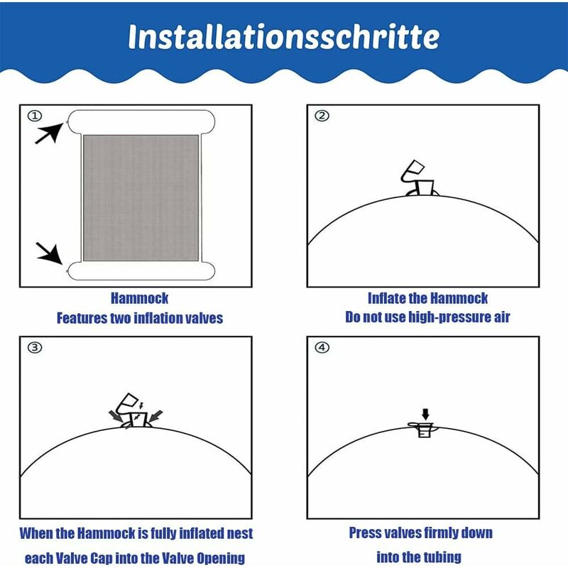 Set 4 Pezzi Gonfiabili Con Paillettes: Amaca, Anello Di Nuoto E Pallone Da Spiaggia Con Pompa – Per Piscina, Lago E Divertimento Estivo