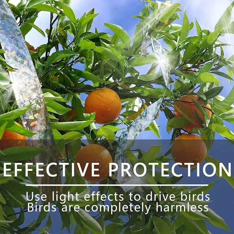 Nastro Riflettente Anti-Uccelli 80m – Spaventapasseri A Doppia Faccia Per Giardino, Balcone E Frutteto