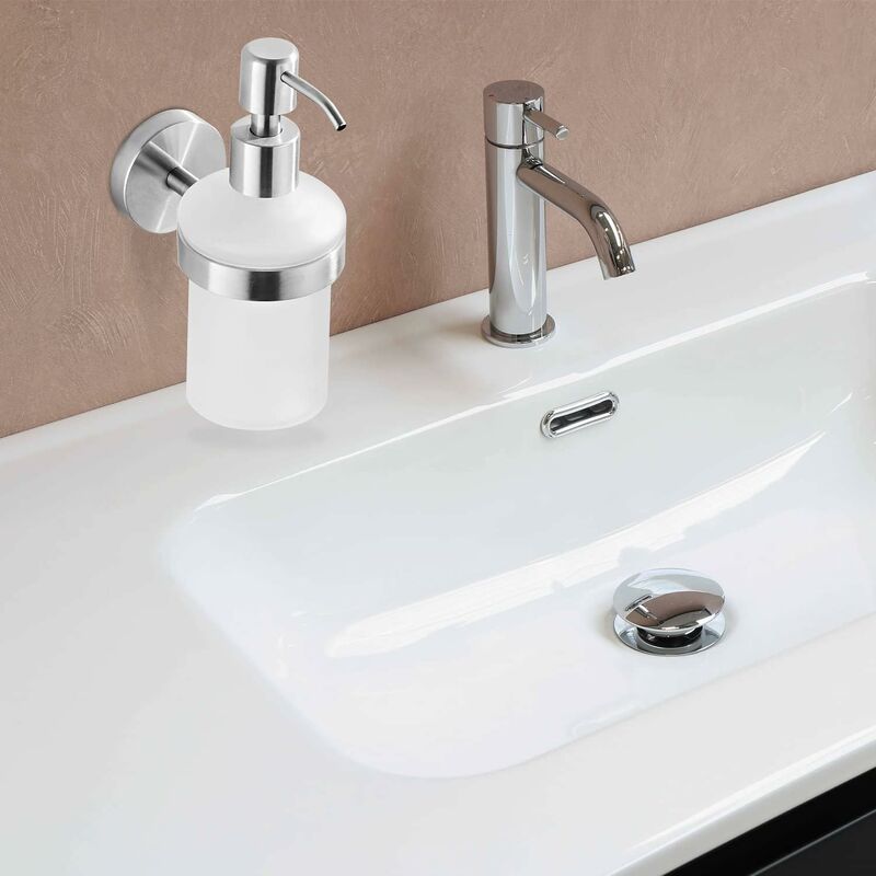 Dispenser Sapone Manuale Da Parete 200ml - 2 Pezzi, Argento, Per Doccia E Bagno - Foto 11