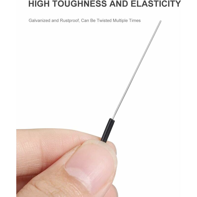 Fascette Plastica Per Giardinaggio - 500 Pezzi Nero, Con Filo Di Ferro - Per Piante E Cable Management - Foto 8