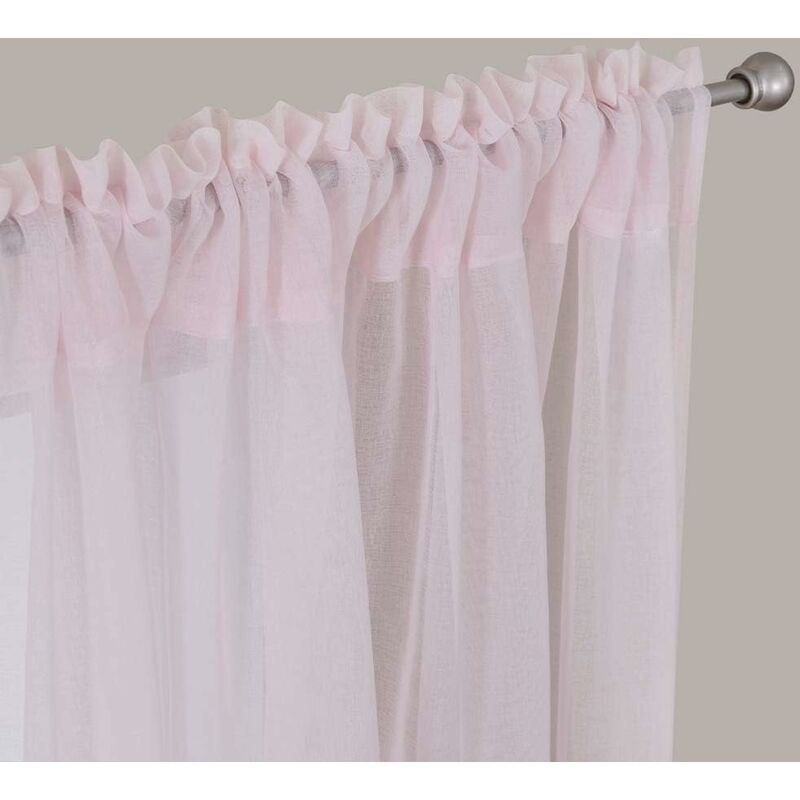 Mantovana Oscurante Rosa Per Cameretta – 2 Pezzi 106x38 Cm – Con Tasca Per Asta – DONREN - 2